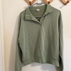 Women's Green Collared Top